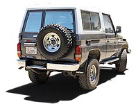 70 series Land Cruiser Rear View