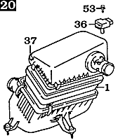1998-2007 air 2uz-fe engine air cleaner found on uzj100 models