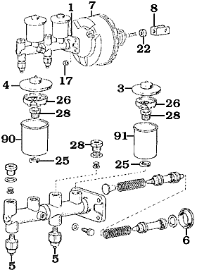 parts diagram dual reservoir dual piston land cruiser brake master cylinder