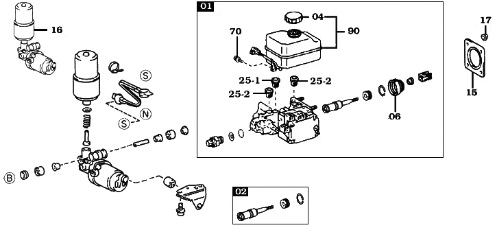 1/98-2007 UZJ100 and 70 Series Land Cruiser Brake Master Cylinder Assembly