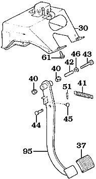 7/80-1984 Brake Pedal Assembly