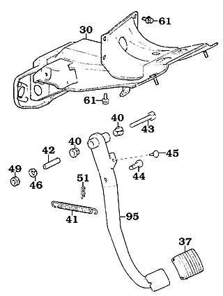 8/80-1/90 Brake Pedal Assembly