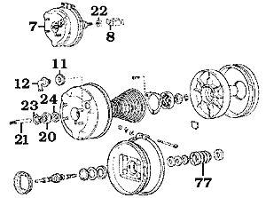 fj40 fj45 and fj55 land cruiser brake booster parts diagram