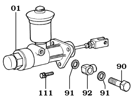 fj40 clutch master cylinder line drawing
