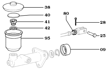 fj40 clutch master cylinder parts diagram