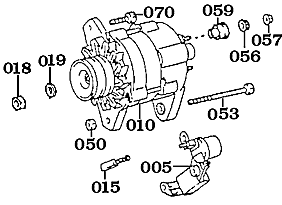 1/90-1/98 Land Cruiser 80 Amp Alternator with Internal Voltage Regulator