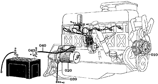 Land Cruieser Starter Assembly Drawing