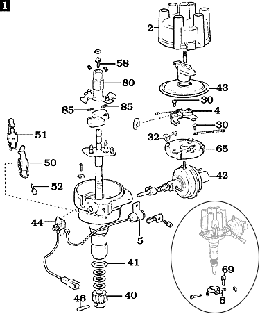 9/73-9/77 Land Cruiser Semi-Electronic Distributor Assembly