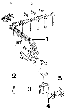 8/98-1/98 Spark Plug Wires and Coil Assembly