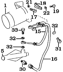 8/71-9/72 Land Cruiser Oil Lines and Preasure Regulator