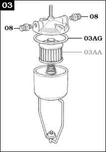 1958-7/70 Land Cruiser Fuel Filter Assembly