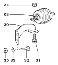 7/70-9/72 FJ40
Land Cruiser Fuel Filter and Bracket Assembly