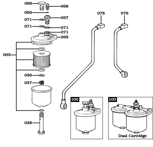 Cartridge Type Fuel Filter Assembly