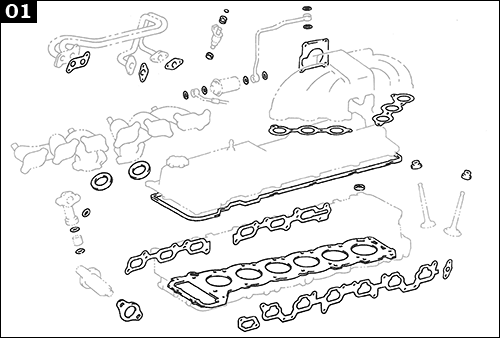 8/92-1/98 Valve Regrind Gasket Set