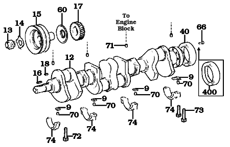 Land Cruiser Crankshaft, Pulley and Piston Assembly