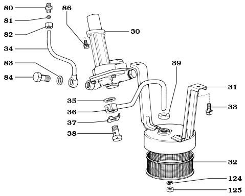 1958-6/76 Land Cruiser Oil Pump and Strainer Assembly