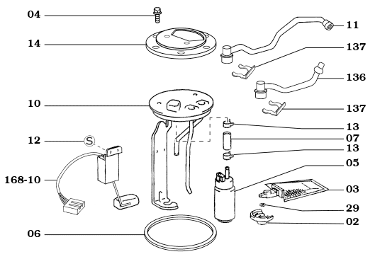 1/98-2007 100 Series Fuel Pump Assembly