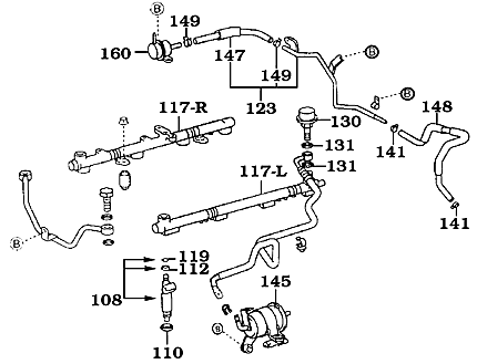 1/98 and Later Land Cruiser Fuel Rail and Filter Assembly