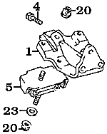 8/87-8/92 Front Right Land Cruiser Motor Mounts