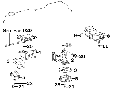 8/92-1/98 Land Cruiser Motor Mounts