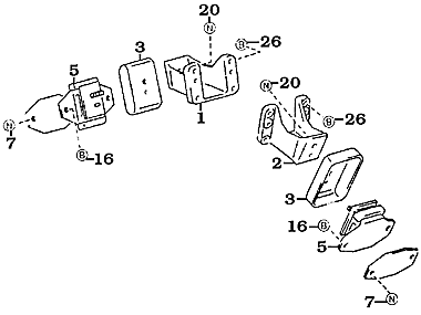 1/98-2006 Front Land Cruiser Motor Mounts