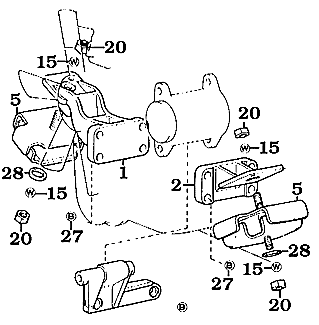 2H Diesel Front Land Cruiser Motor Mounts