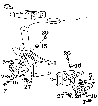 3B Diesel Front Land Cruiser Motor Mounts