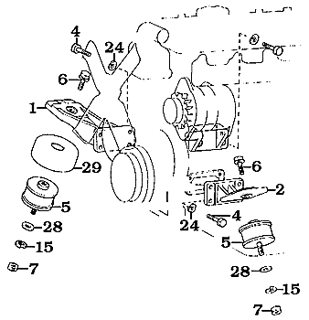 H Diesel Front Land Cruiser Motor Mounts