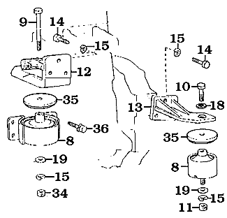 H Diesel Rear Land Cruiser Motor Mounts