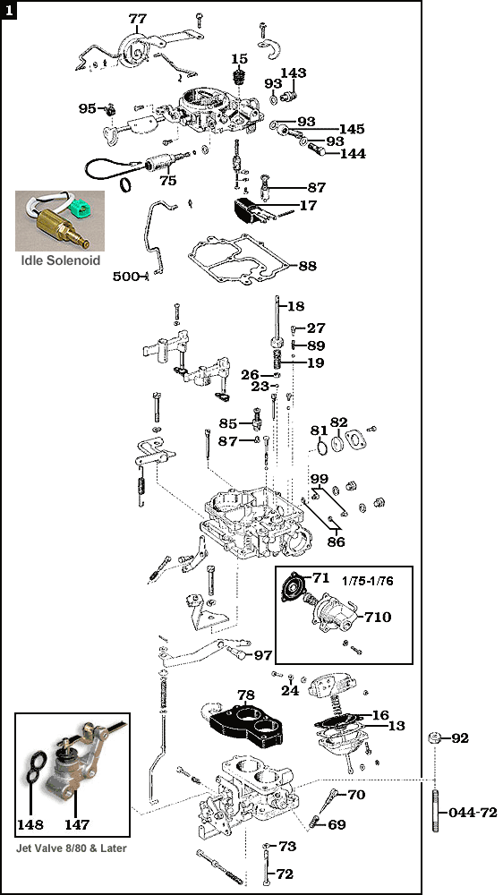 1/75-7/87 Carburetor Assembly