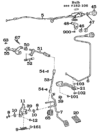 9/73-1984 40 & 55 Series Accelerator Diagram