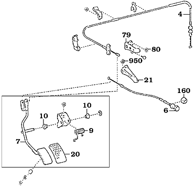 8/87-1/90 62 Series Accelerator Assembly