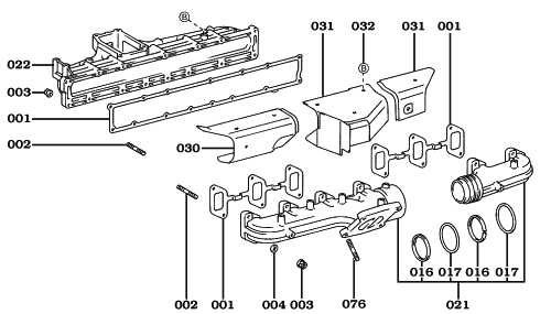 10/85-1/90 12HT Diesel Land Cruiser Intake and Exhaust Manifold