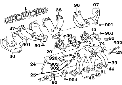 8/87-8/92  Land Cruiser 3FE Engine Manifold