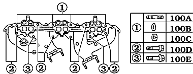 Manifold Bolt, Stud and Washer Diagram