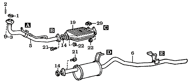 8/80-8/87 FJ60 Exhaust System