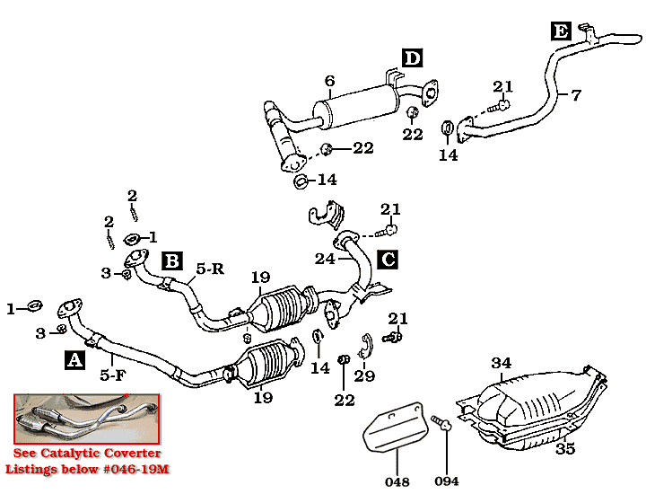 1/90-8/92 FJ80 Exhaust System Assembly