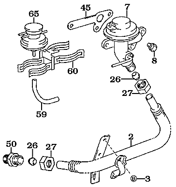 8/87-8/92 FJ62 and FJ80 EGR Component Assembly