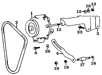 9/72 - 1/75 - Pump, Belt and Brackets