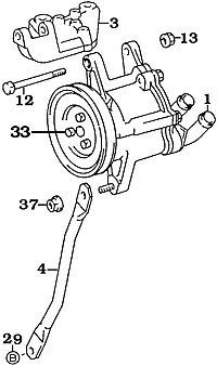 Pump, Belt and Brackets