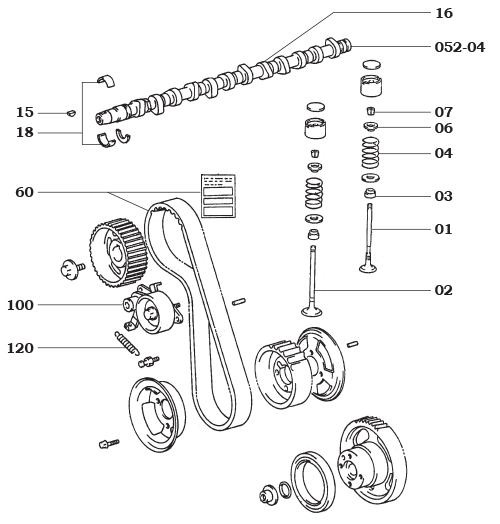 1HDT & 1HZ Diesel Cam and Timing Belt Assembly