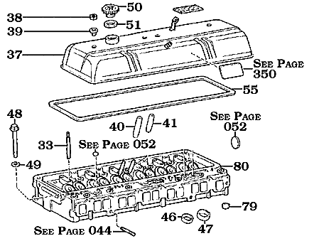 FJ40, FJ45, FJ55, FJ60, FJ80, FZJ80, UZJ100 Land Cruiser Head, Valve Cover and Valve Cover Gasket