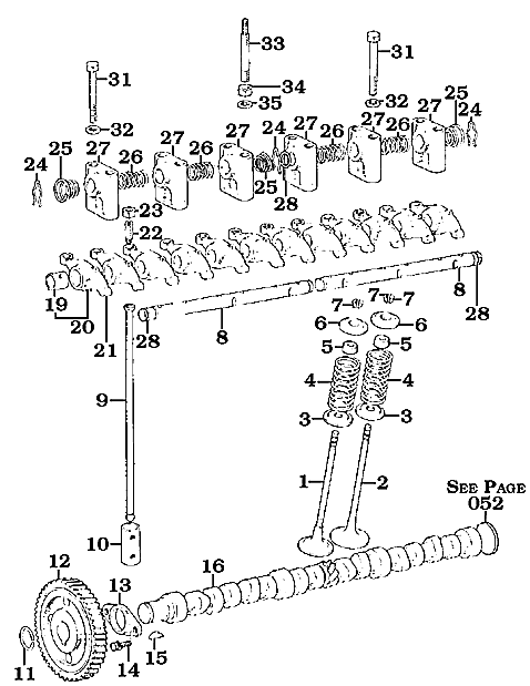 FJ40, FJ45, FJ55, FJ60, and FJ80 Land Cruiser Rocker Arm Assembly