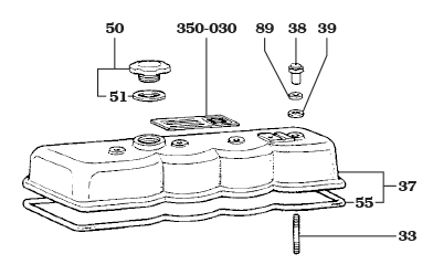 2/74-9/77 B Diesel Valve Cover