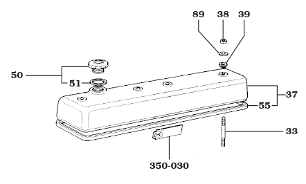 4/72- 6/73 H Diesel Valve Cover