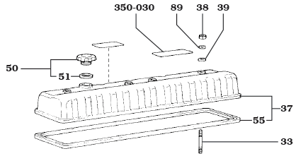 6/73-7/80 H Diesel Valve Cover