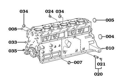 Toyota 7/80-1/90 2H Diesel Engine Block Freeze Plugs