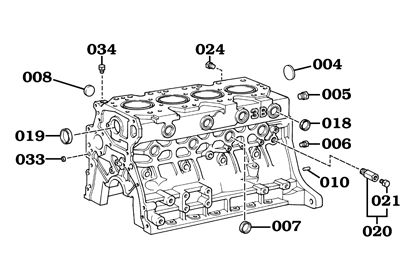 Toyota 8/80-8/88 B Diesel Engine Block Freeze Plugs