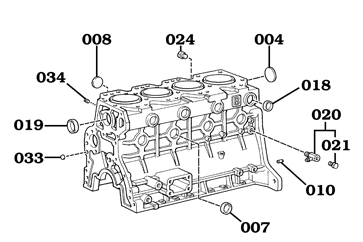 Toyota 9/77-7/80 B Diesel Engine Block Freeze Plugs