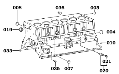 Toyota 4/72-6/73 H Diesel Engine Block Freeze Plugs